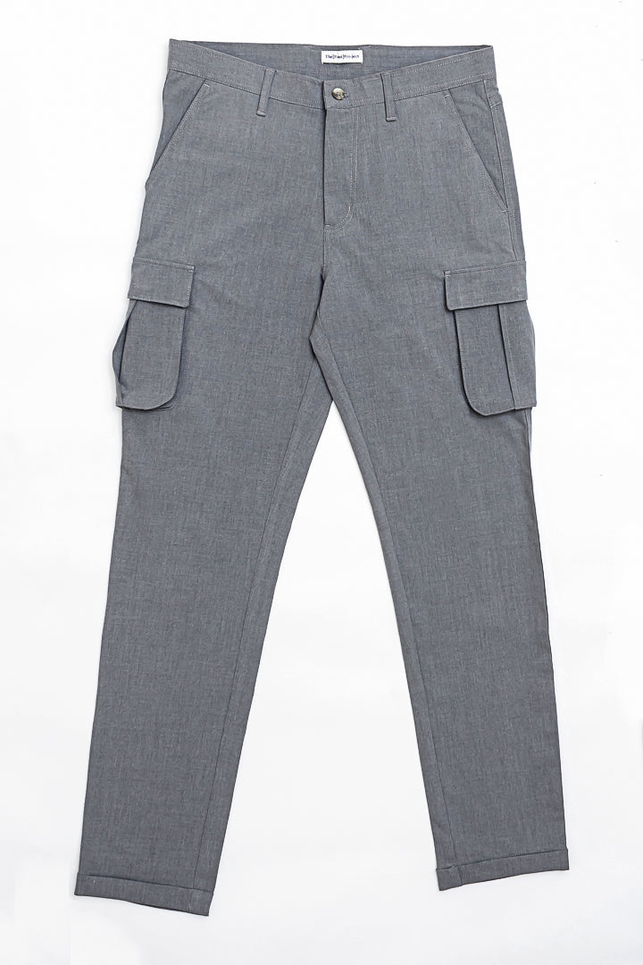 Mineral Grey Stretch Cargo Pants