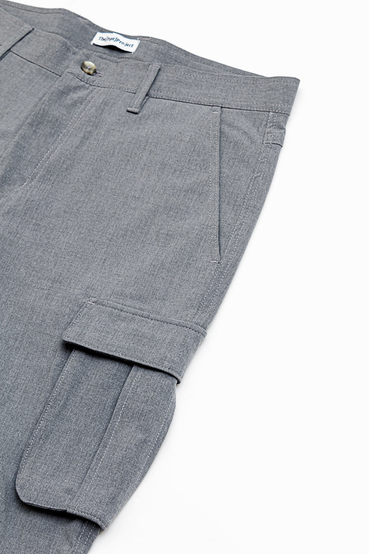 Mineral Grey Stretch Cargo Pants