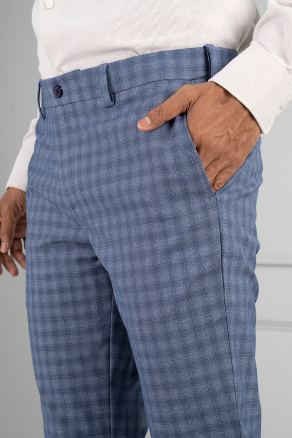 buy blue wool pants for men