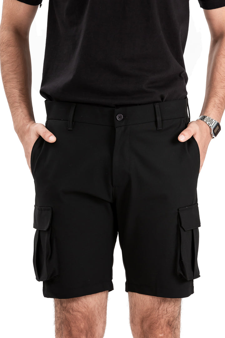 black cargo shorts for men