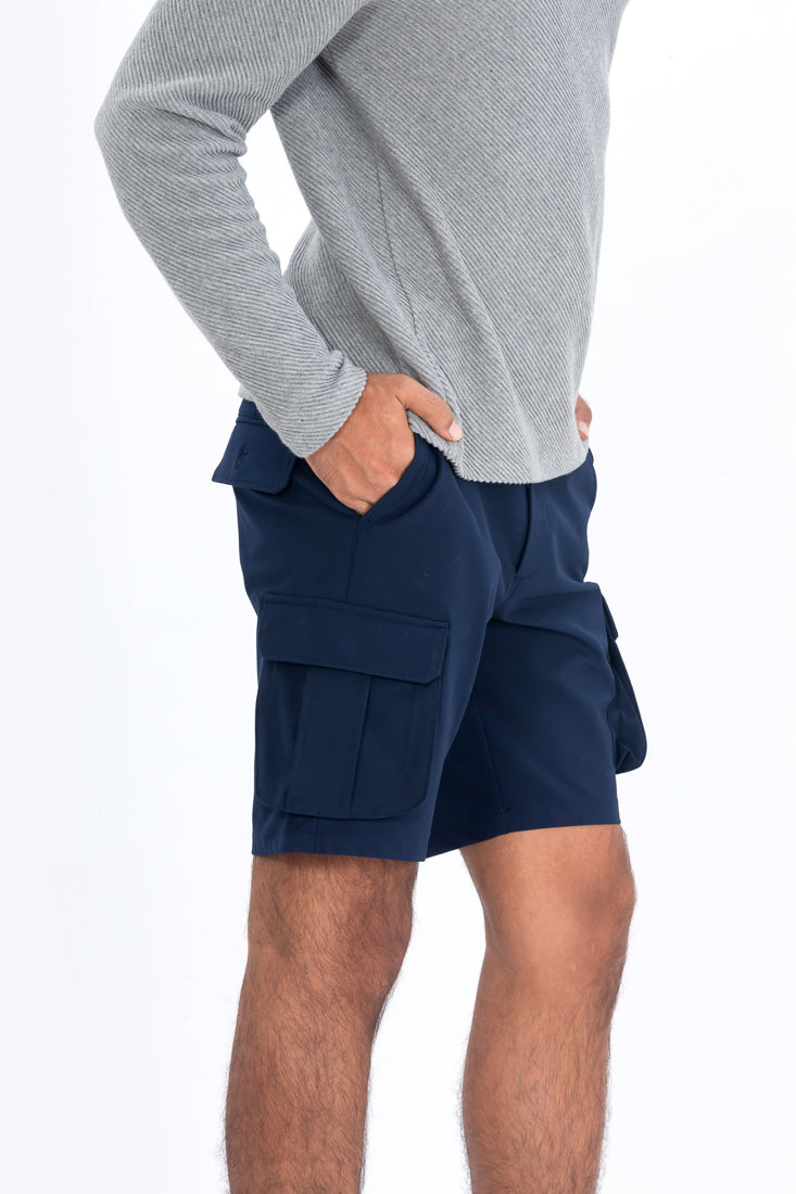 stretch cargo shorts