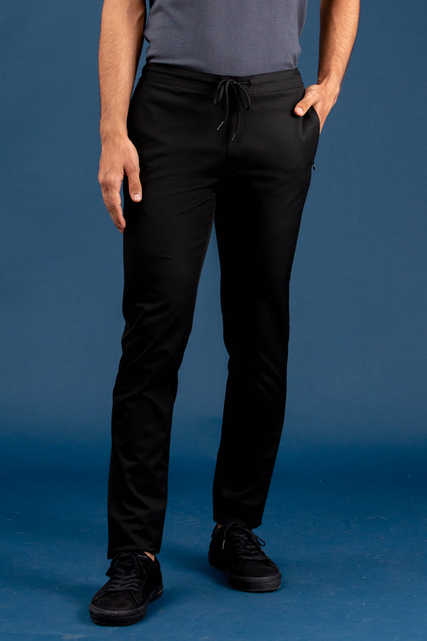 Black All Weather Essential Stretch Joggers