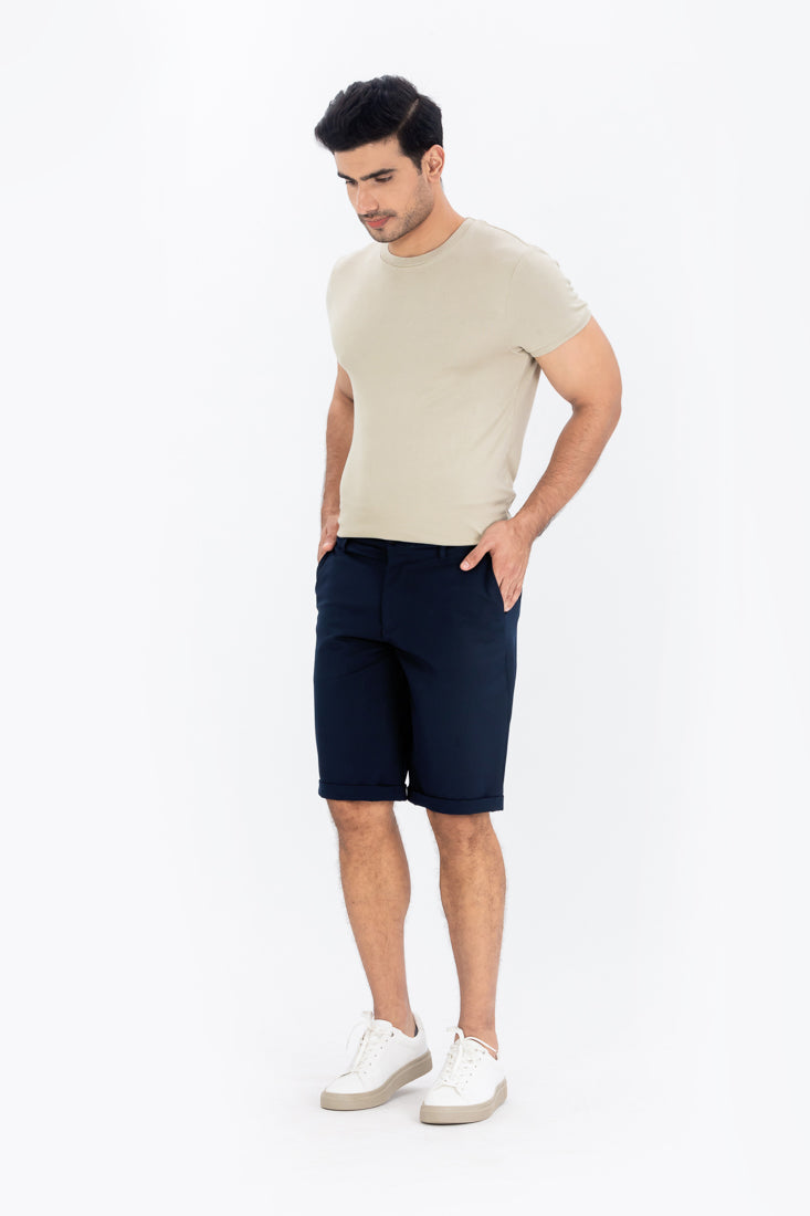 men's navy blue chino shorts