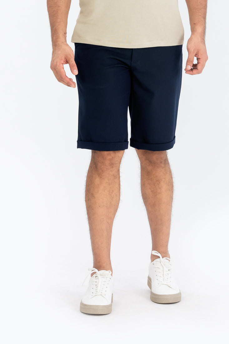 all weather navy chino shorts