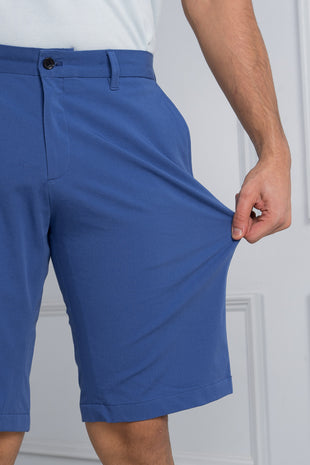 men's blue stretch chino shorts