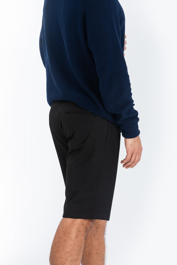 Black All Weather Essential Stretch Chino Shorts
