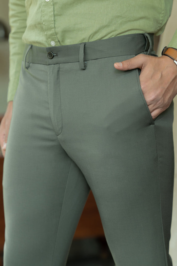 Fern Green Luxury Merino Wool Pants