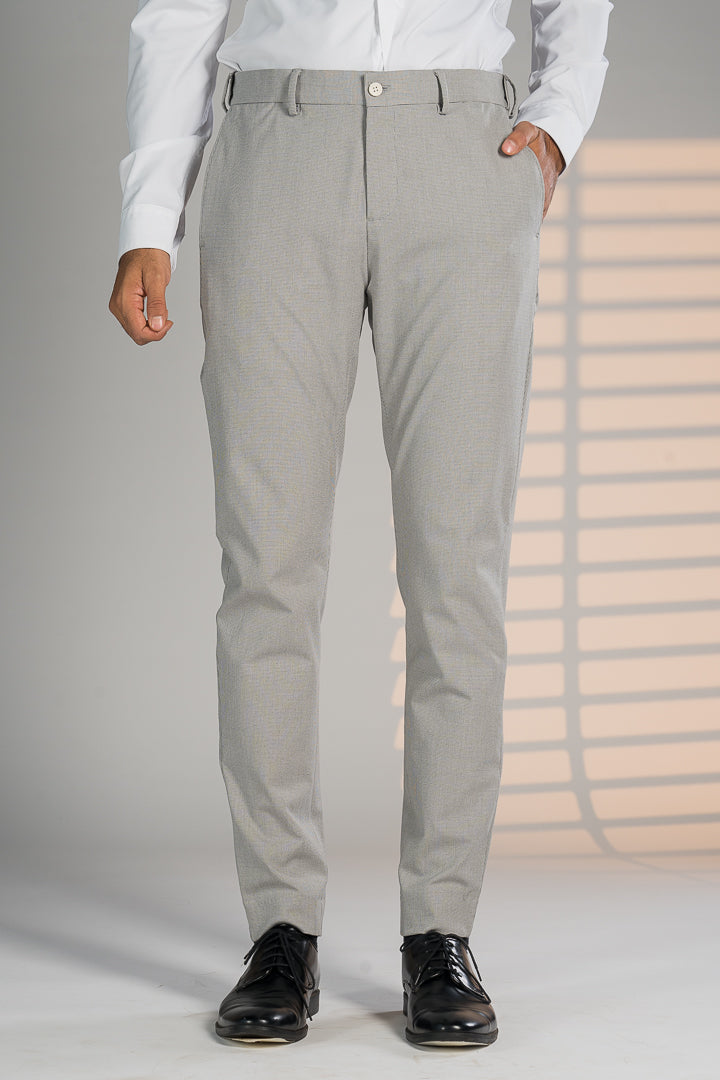 French Grey Houndstooth Pants