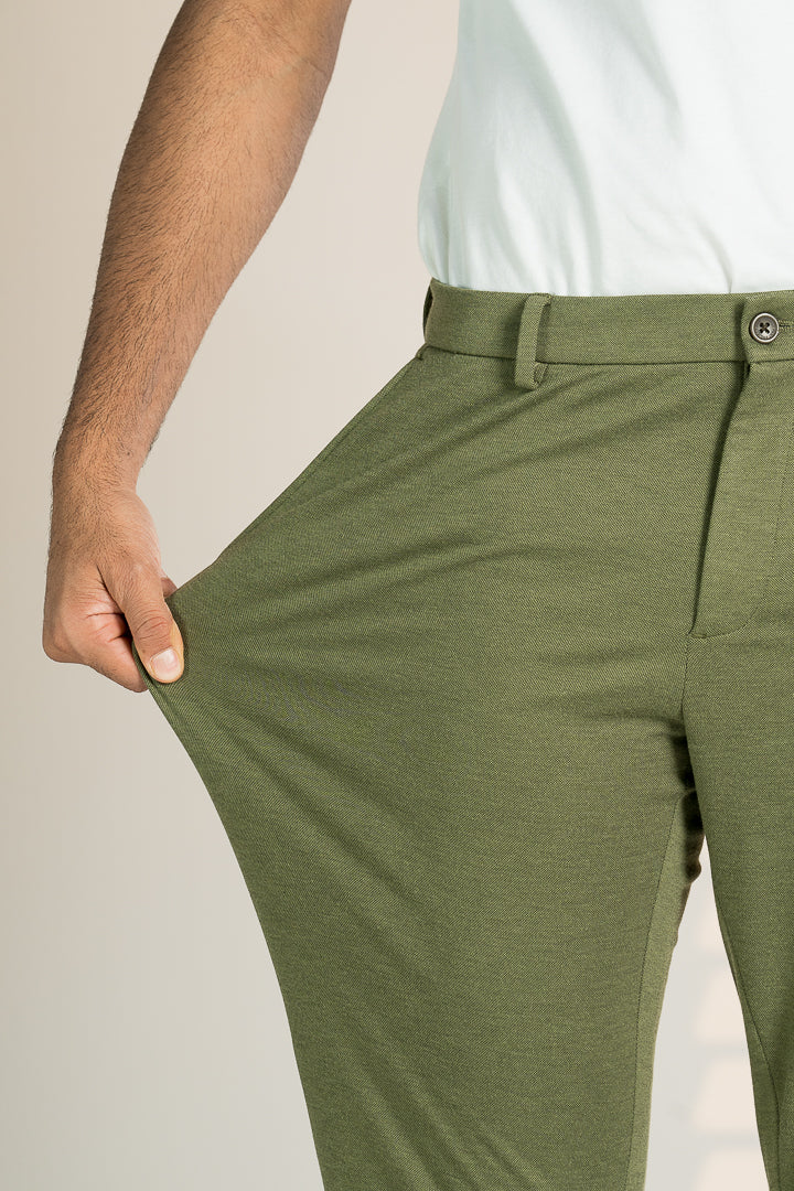 Military Green Power-Stretch Pants