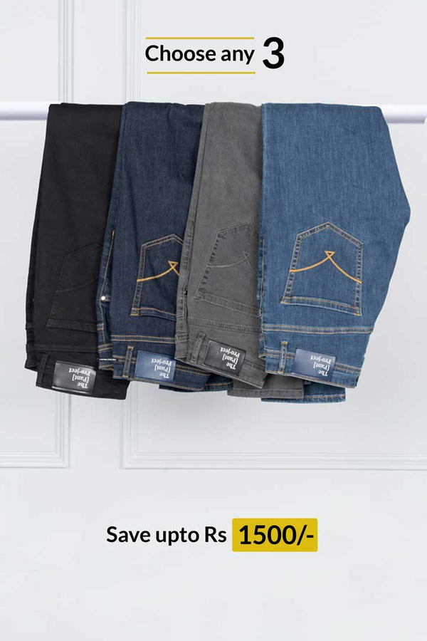 Power-Stretch Slim Fit Jeans Bundle of 3