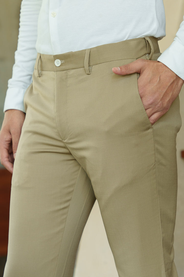 Classic Khaki Luxury Merino Wool Pants