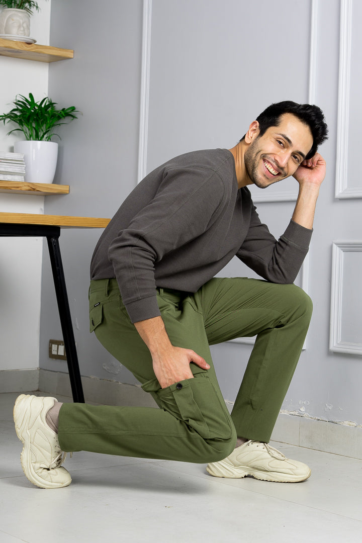 Buy Men's Lime Green Slim Fit Trousers Online at Bewakoof
