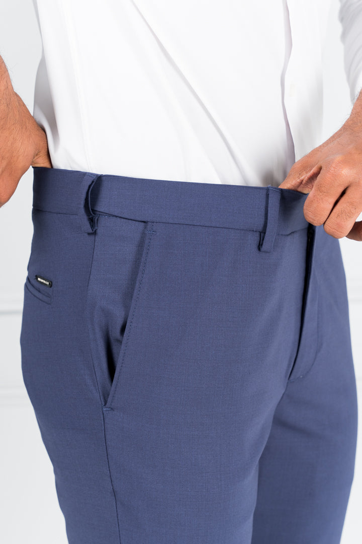College Navy Merino Wool Pants