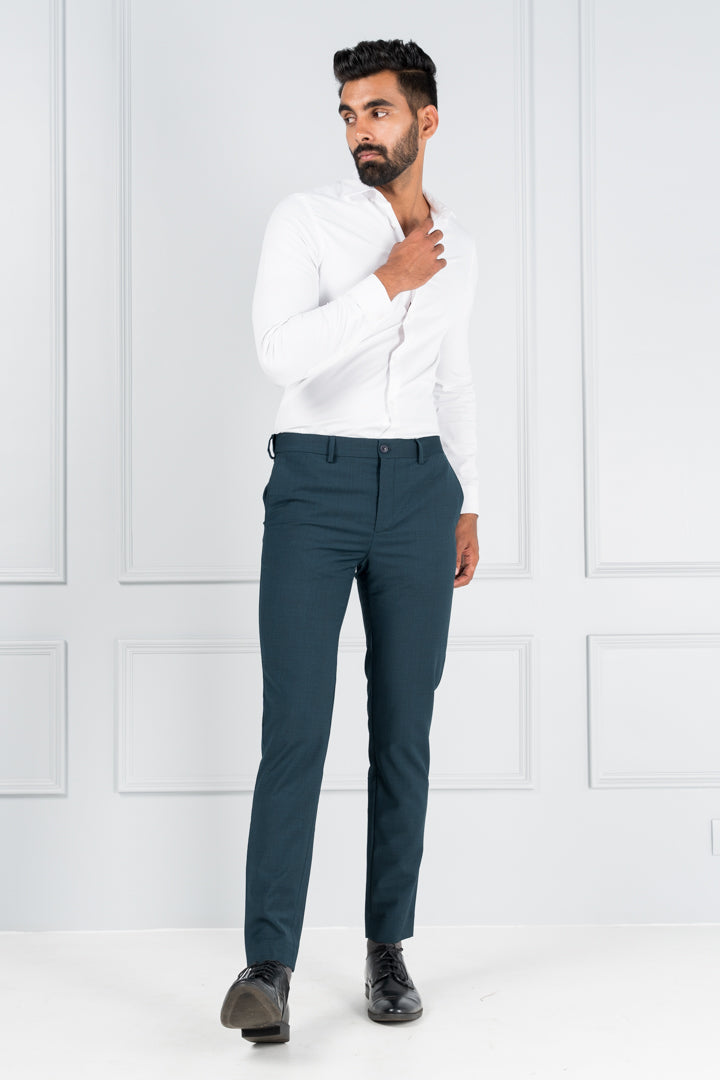 Bottle Green Merino Wool Pants