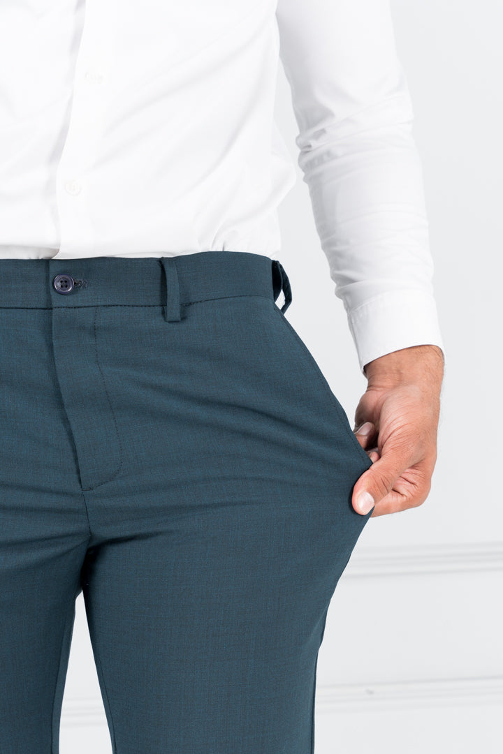 Bottle Green Merino Wool Pants