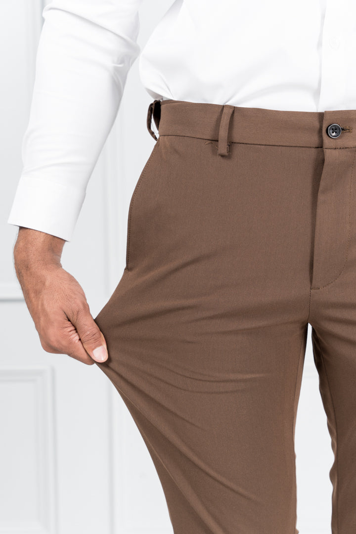 brown formal pants