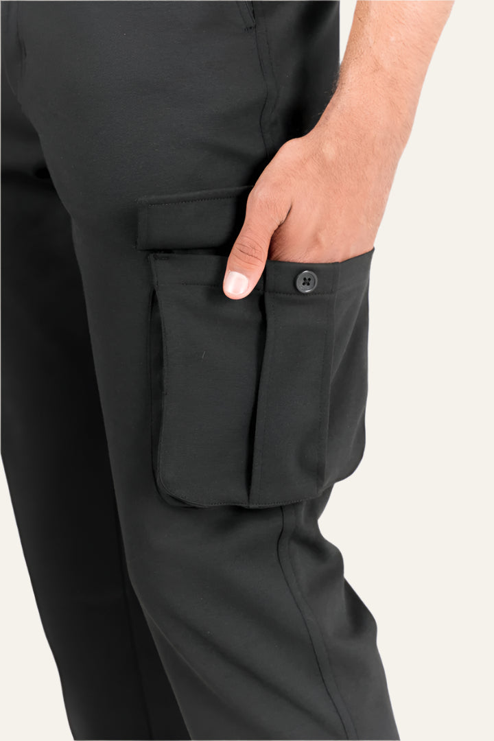 Bangalore Black Power-Stretch Cargo Pants