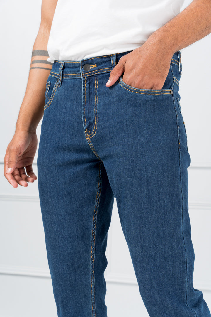 Royal Blue Power-Stretch Slim Fit Jeans