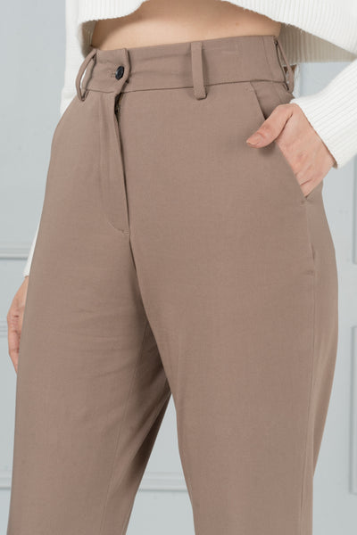 Buy Women's Earth Khaki Stretch Chino Pants Online In India