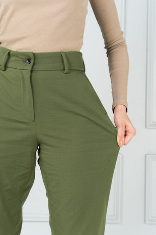 men's olive stretch chinos  